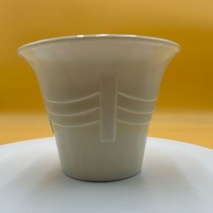 Vintage off white jardiniere planter, art deco, drapery design, boho